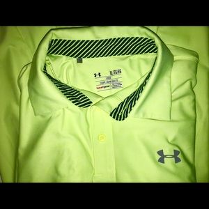 Pale green men’s xl under armour heat gear polo